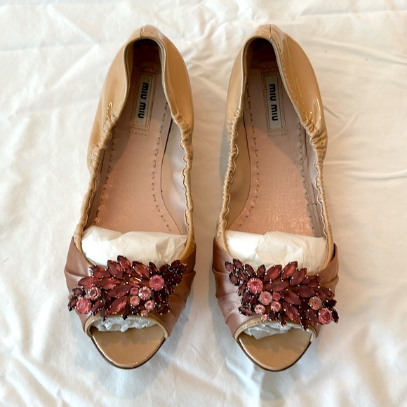 Miu Miu Peeptoe Ballet Flats - Picture 11 of 14